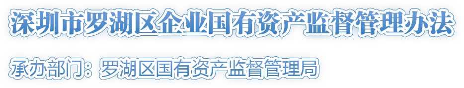 深圳市羅湖區(qū)企業(yè)國(guó)有資產(chǎn)監(jiān)督管理辦法